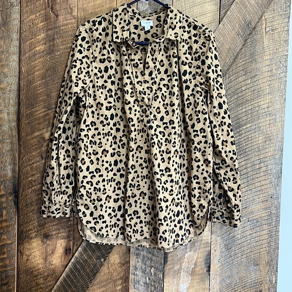 J. Crew leopard print top - Picture 1 of 7